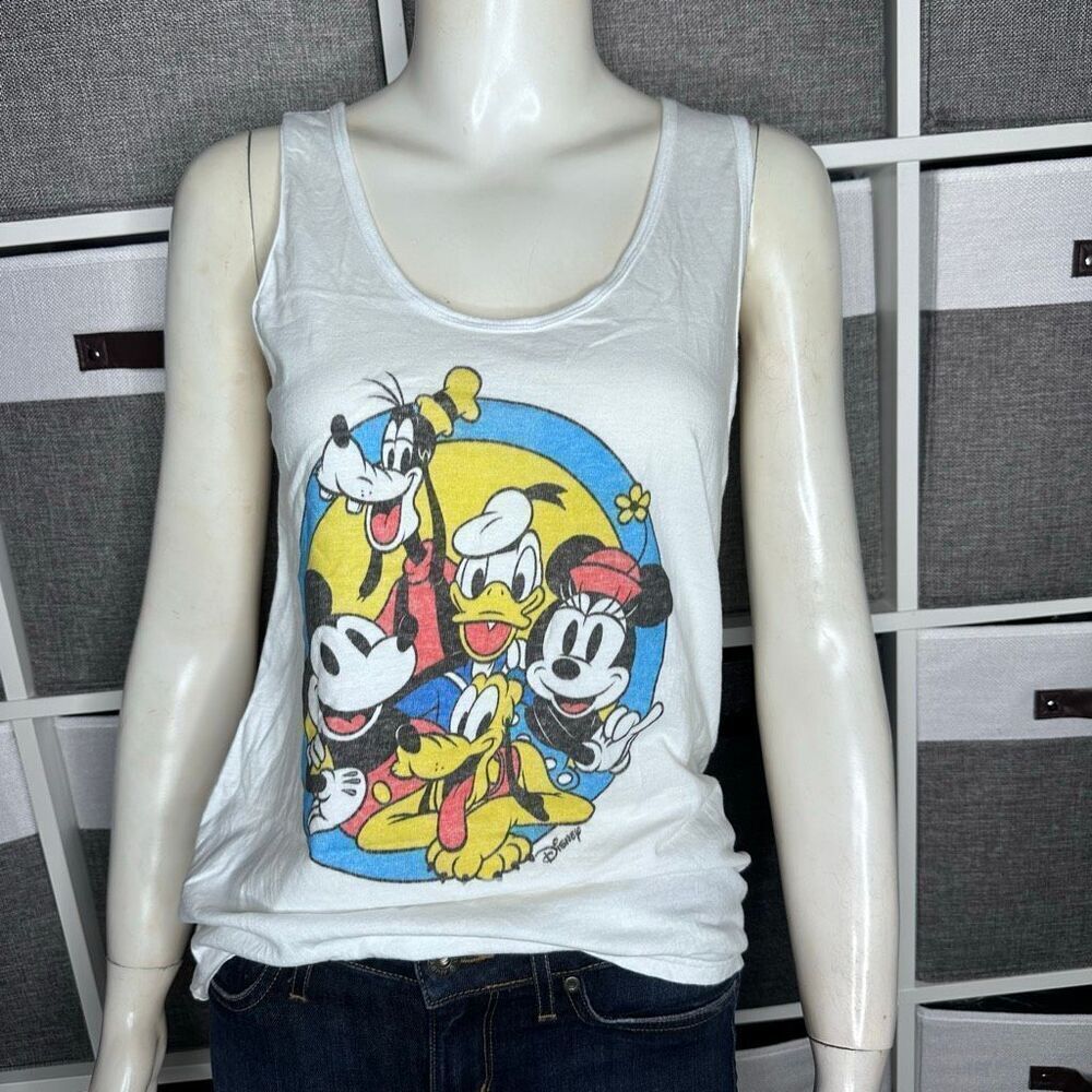 Disney Mickey andโFriends Retro Group Shot Tank Top Size Small